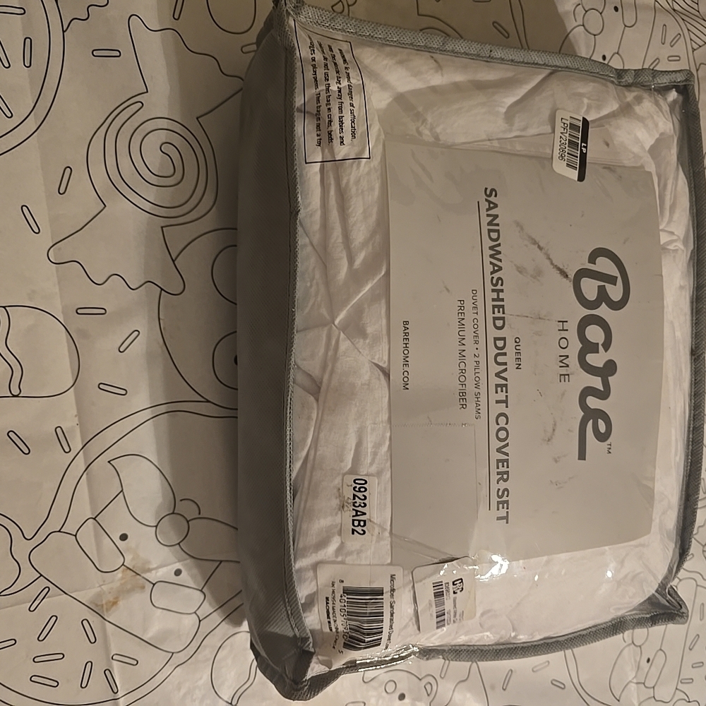 Bare Home Sandwashed Duvet Cover Set - White